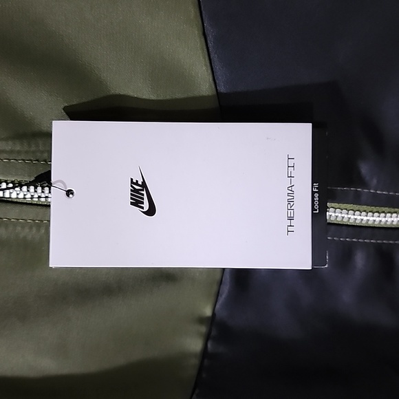 Nike Sportswear Big Swoosh Therma-Fit Revere Bomber Jacket Sz XS & M  DD6055-326 - Picture 10 of 13